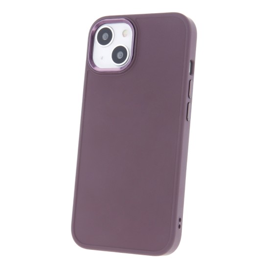 Satin Back Case priekš Apple iPhone 14 Plus - Bordo - matēts silikona aizmugures apvalks / bampers-vāciņš