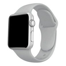 Silicone Watch Band size M / L priekš Apple Watch 38 / 40 / 41 mm / Series 10 / 11 (42mm) - Gaiši Pelēks - silikona siksniņas (jostas) priekš pulksteņiem