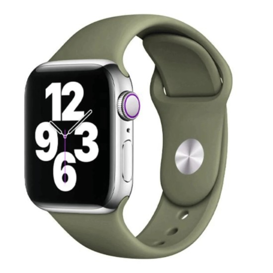 Silicone Watch Band size M / L priekš Apple Watch 42 / 44 / 45 mm / Ultra 49 mm - Haki - silikona siksniņas (jostas) priekš pulksteņiem