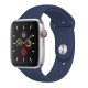 Silicone Watch Band size M / L для Apple Watch 42 / 44 / 45 mm / Ultra 49 mm - Тёмно Синий - силиконовый ремешок для часов