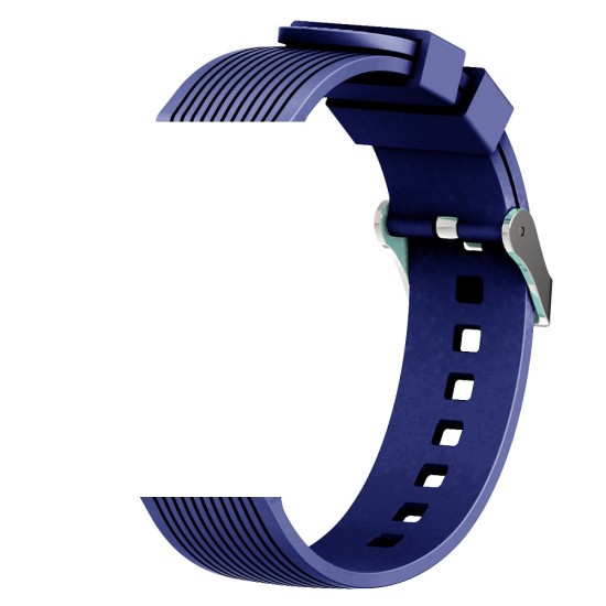 22mm Devia Deluxe Sport Silicone Watchband Strap - Tumši Zils - silikona siksniņas (jostas) priekš pulksteņiem
