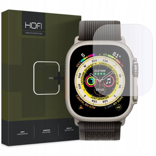 Hofi Preimum Pro+ Tempered Glass screen protector priekš Apple Watch Ultra (49mm) - Ekrāna Aizsargstikls / Bruņota Stikla Aizsargplēve
