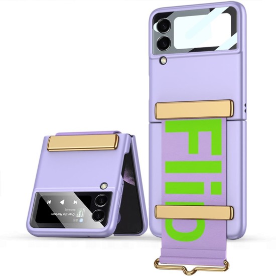 Tech-Protect Icon Belt Case priekš Samsung Galaxy Flip4 5G - Violets - plastikāta aizmugures apvalks ar turētāju / vāciņš