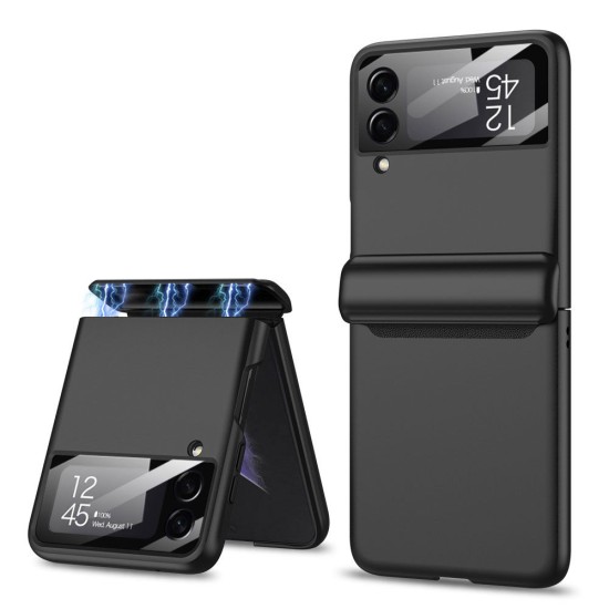 Tech-Protect Icon Case priekš Samsung Galaxy Flip4 5G - Melns - plastikāta aizmugures apvalks / vāciņš