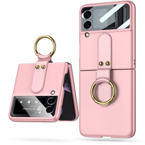 Tech-Protect Icon Ring Case для Samsung Galaxy Flip4 5G - Розовое Золото - пластиковая накладка с кольцом-держателем / крышка