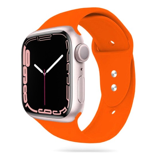 Tech-Protect Silicone Watch Band priekš Apple Watch 42 / 44 / 45 mm / Ultra 49 mm - Oranžs - silikona siksniņa viedpulksteņiem