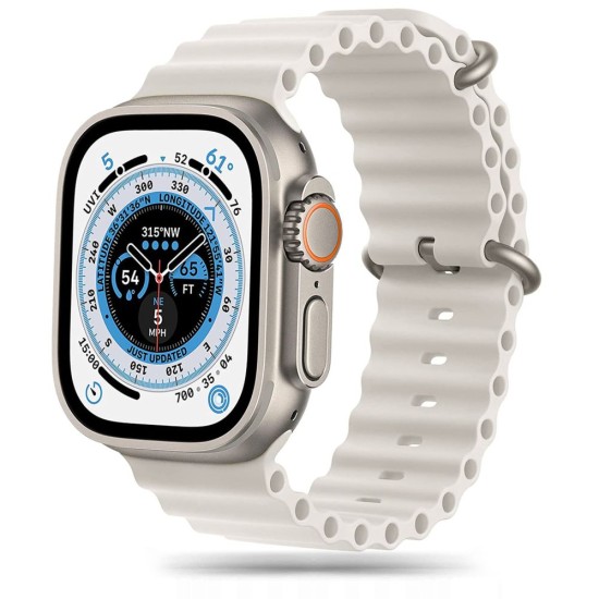 Tech-Protect Iconband Pro Watch Band priekš Apple Watch 42 / 44 / 45 mm / Ultra 49 mm - Bēšs - silikona siksniņa viedpulksteņiem