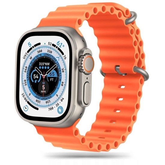 Tech-Protect Iconband Pro Watch Band priekš Apple Watch 42 / 44 / 45 mm / Ultra 49 mm - Oranžs - silikona siksniņa viedpulksteņiem