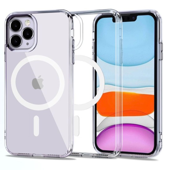 Tech-Protect Magmat Magsafe Back Case priekš Apple iPhone 11 Pro - Caurspīdīgs - silikona aizmugures apvalks / bampers-vāciņš