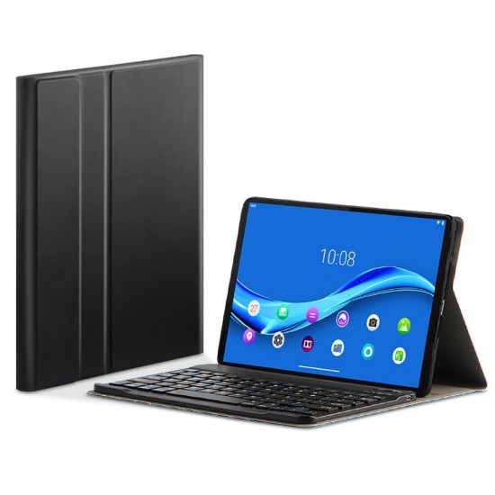 Tech-Protect Smart Case with Keyboard priekš Lenovo Tab M10 HD X306 - Melns - sāniski atverams maciņš ar stendu un klaviatūru