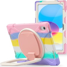 Tech-Protect X-Armor Back Case with Stand priekš Apple iPad 10.9 (2022) / 11 (2025) - Krāsains - triecienizturīgs silikona-plastikāta aizmugures apvalks ar statīvu un ekrāna aizsardzību