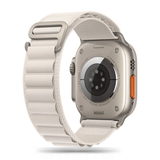 Tech-Protect Nylon Pro Watch Band priekš Apple Watch 42 / 44 / 45 mm / Ultra 49 mm - Bēšs - neilona siksniņa viedpulksteņiem