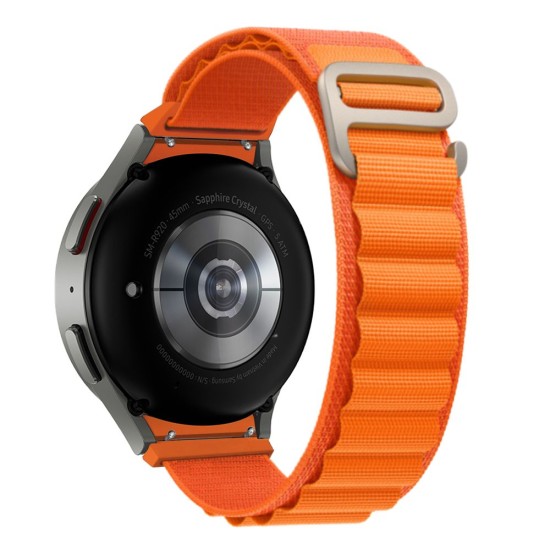 Tech-Protect Nylon Pro Watch Band priekš Samsung Galaxy Watch 4 / 5 / 5 Pro / 6 / Classic (40 / 42 / 43 / 44 / 45 / 46 / 47 mm) - Oranžs - neilona siksniņas (jostas) viedpulksteņiem