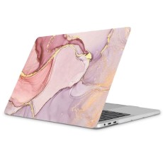 Tech-Protect Smartshell Protective Case priekš Apple MacBook Air 13-inch M2 (2022) A2681 / M3 (2024) A3113 - Marmors - plastikas no abām pusēm apvalks / maciņš