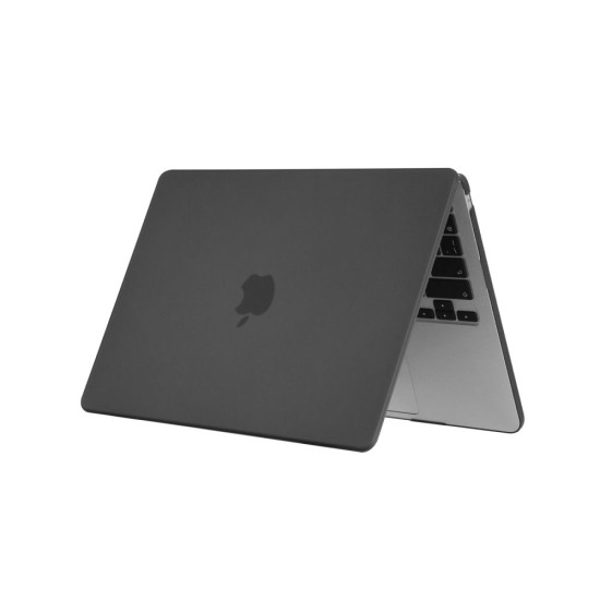 Tech-Protect Smartshell Protective Case priekš Apple MacBook Air 13-inch M2 (2022) A2681 - Melns / Matēts - plastikas no abām pusēm apvalks / maciņš