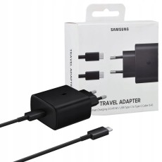 Samsung EP-TA800XBE Fast Charge PD 25W Tīkla lādētājs ar Type-C uz Type-C vadu - Melns - Oriģināls