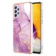 IMD Electroplating Marble Pattern TPU Phone Shell priekš Samsung Galaxy A13 4G A135 - Violets - silikona aizmugures apvalks / bampers-vāciņš