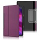 PU Leather Shock-Absorption Tablet Cover with Kickstand priekš Lenovo Yoga Tab 11 J706 - Violets - sāniski atverams maciņš ar stendu