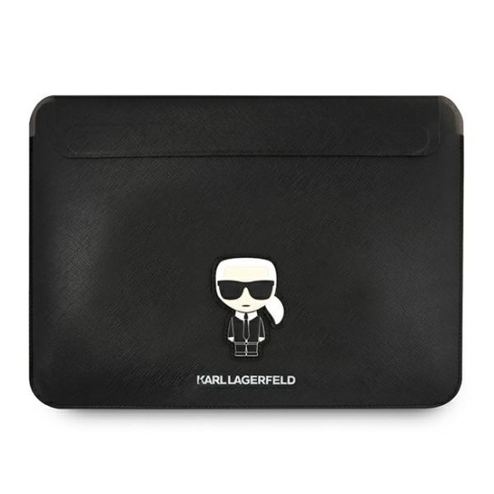 Karl Lagerfeld Saffiano Ikonik Karl Collection Sleeve 16" KLCS16PISFBK Soma portatīvajam datoram - Melna - Computer Laptop / Notebook Bag / Datorsoma