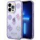 Guess Peony Glitter Collection Back Case GUHCP14LHTPPTL priekš Apple iPhone 14 Pro - Violets - silkona-plastikāta aizmugures apvalks / bampers-vāciņš