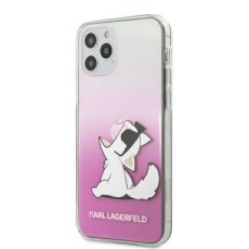 Karl Lagerfeld Choupette Fun series Back Case KLHCP12LCFNRCPI priekš Apple iPhone 12 Pro Max - Rozā - silikona aizmugures apvalks / bampers-vāciņš