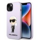 Karl Lagerfeld Silicone Ikonik series Back Case KLHCP14SSNIKBCU priekš Apple iPhone 14 - Violets - silikona aizmugures apvalks / bampers-vāciņš