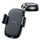 Usams ZJ063 Car Center Console Retractable Phone Holder for Dashboard / Windshield - Melns - Universāls stiprinājums uz automašīnas paneļa vai loga