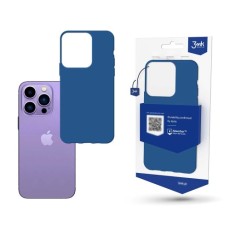 3MK Matt Case priekš Apple iPhone 14 Pro Max - Zils - matēts silikona aizmugures apvalks / bampers-vāciņš