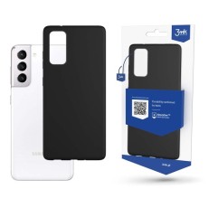 3MK Matt Case priekš Samsung Galaxy S21 FE 5G G990 - Melns - matēts silikona aizmugures apvalks  / bampers-maciņš