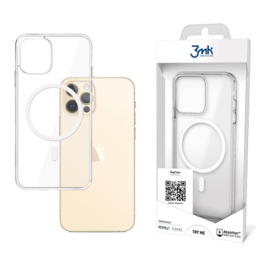 3MK MagSafe Clear Case priekš Apple iPhone 12 Pro Max - Caurspīdīgs - silikona aizmugures apvalks / bampers-vāciņš