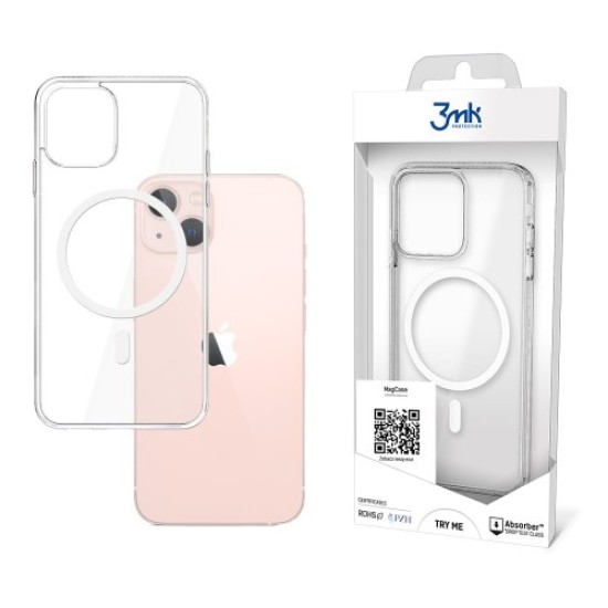 3MK MagSafe Clear Case priekš Apple iPhone 13 - Caurspīdīgs - silikona aizmugures apvalks / bampers-vāciņš