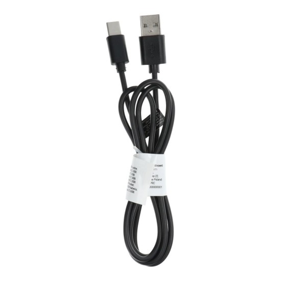 (8mm) Extra Long Tip 1M USB to Type-C cable priekš Blackberry, CAT, Ulefone - Melns - USB-C lādēšanas un datu kabelis / vads ar pagarinātu uzgali