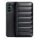 Puffer Book Case priekš Samsung Galaxy A13 5G A136 / A04s A047F - Melns - sāniski atverams maciņš ar stendu / grāmatveida maks