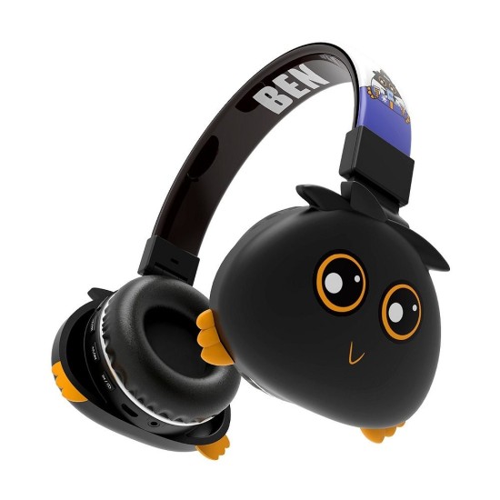 Jellie Monster Ben YLFS-09BT Bluetooth 5.0 Wireless Headphones with Microphone for Kids Universālas Bezvadu Austiņas Bērniem - Melnas