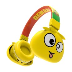 Jellie Monster Deman YLFS-09BT Bluetooth 5.0 Wireless Headphones with Microphone for Kids Universālas Bezvadu Austiņas Bērniem - Dzeltenas