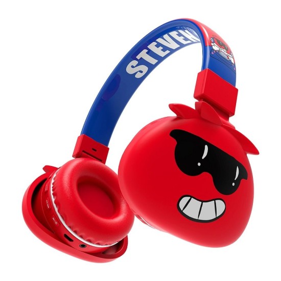 Jellie Monster Steven YLFS-09BT Bluetooth 5.0 Wireless Headphones with Microphone for Kids Universālas Bezvadu Austiņas Bērniem - Sarkanas