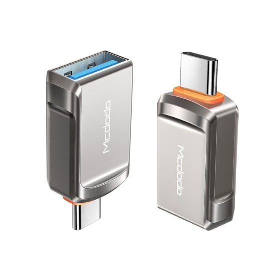 Mcdodo OT-8730 Mini OTG adapter USB Female to Type-C Male - Pelēks - adapteris telefoniem vai planšetdatoriem ar Type C ieeju / konektoru