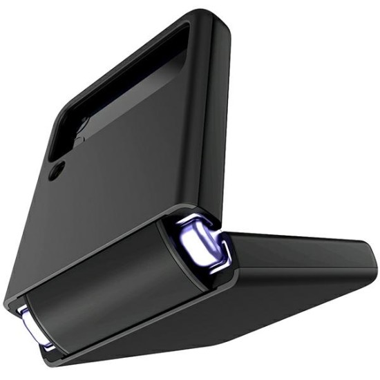 Mercury PC Hard Bumper Case priekš Samsung Galaxy Flip4 5G - Melns - silikona aizmugures apvalks / vāciņš