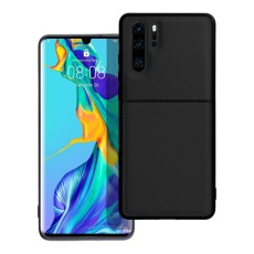 Forcell Noble Back Case priekš Huawei P30 Pro - Melns - mākslīgās ādas aizmugures apvalks ar iebūvētu metālisku plāksni / bampers-vāciņš