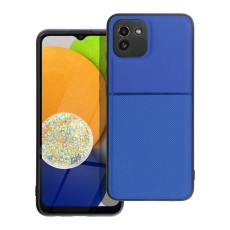 Forcell Noble Back Case priekš Samsung Galaxy A03 A035G - Zils - mākslīgās ādas aizmugures apvalks ar iebūvētu metālisku plāksni / bampers-vāciņš