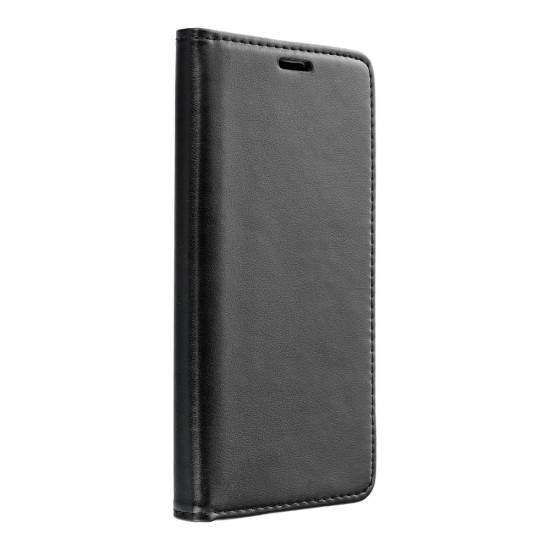 Smart Magnetic Case priekš Samsung Galaxy S23 Ultra 5G S918 - Melns - sāniski atverams mākslīgas ādas maciņš ar stendu