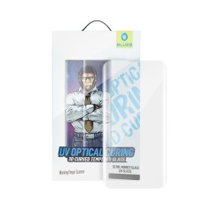 Mr. Monkey 5D (working fingerprint scanner) (UV Glue) Tempered Glass protector priekš Samsung Galaxy S23 Ultra 5G S918 - Ekrāna Aizsargstikls / Bruņota Stikla Aizsargplēve (Full screen size curved)