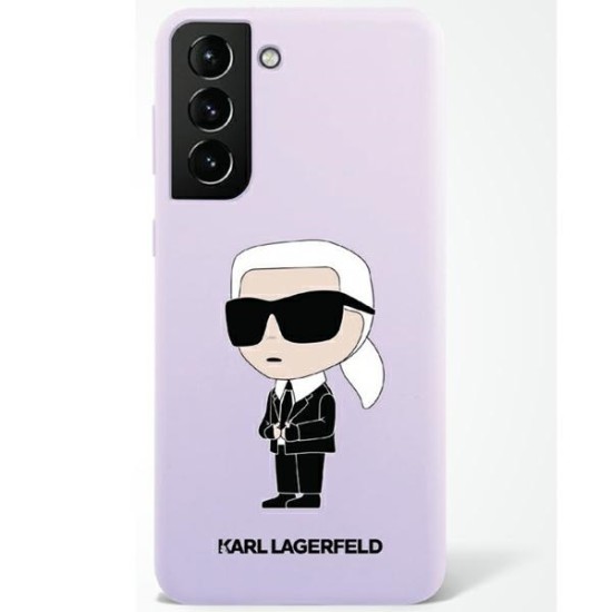 Karl Lagerfeld Silicone Ikonik series Back Case KLHCS23SSNIKBCU priekš Samsung Galaxy S23 5G S911 - Violets - silikona aizmugures apvalks / bampers-vāciņš