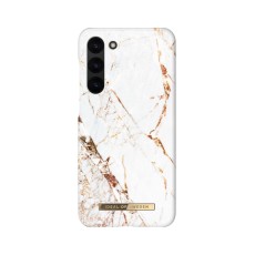 iDeal of Sweden Fashion AW16 Back Case priekš Samsung Galaxy S23 5G S911 - Carrara Gold - plastikāta aizmugures apvalks ar iebūvētu metālisku plāksni / bampers-vāciņš