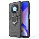 Ring Kickstand PC / TPU Phone Case Built-in Magnetic Metal Sheet для Huawei Honor X7 - Чёрный - противоударная силиконовая-пластиковая накладка с кольцом-держателем / бампер-крышка