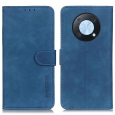 Khazneh Vintage Style PU Leather Book Case with Clasp priekš Huawei Nova Y90 - Zils - sāniski atverams maciņš ar magnētu un stendu