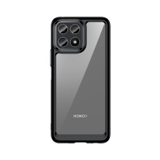 Shockproof TPU Acrylic Hybrid Back Case priekš Honor X8 - Melns - triecienizturīgs silikona aizmugures apvalks / bampers-vāciņš