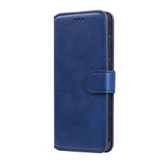 Classic Solid Color Wallet Leather Book Case priekš Realme C15 - Zils - sāniski atverams maciņš ar magnētu un stendu