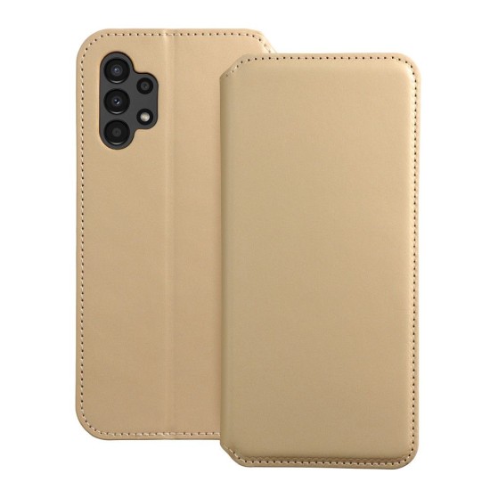 Dual Pocket Book Case priekš Samsung Galaxy A13 4G A135 - Zelts - sāniski atverams maciņš / grāmatveida maks ar divām kabatiņām
