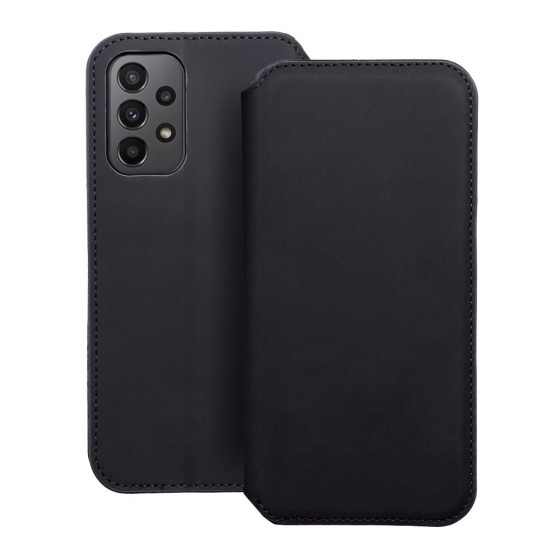 Dual Pocket Book Case priekš Samsung Galaxy A23 5G A236 - Melns - sāniski atverams maciņš / grāmatveida maks ar divām kabatiņām